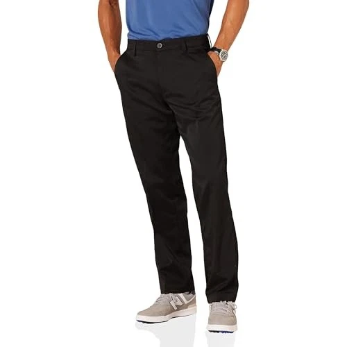 AMAZON ESSENTIALS MEN'S CLASSIC FIT STRETCH GOLF PANTS - SIZE 30WX34L - BLACK