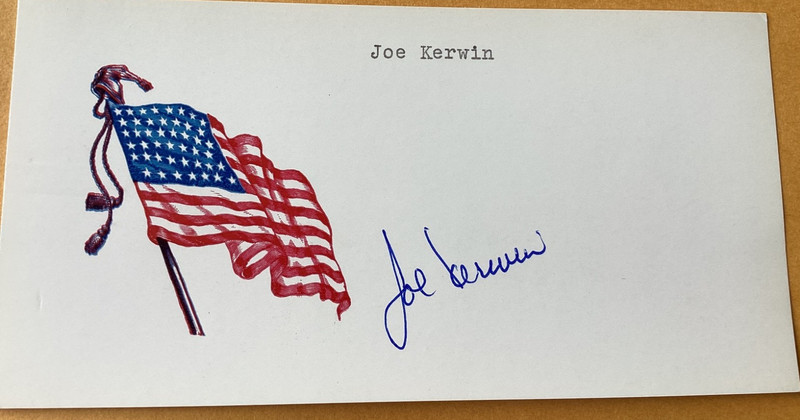 JOE KERWIN NASA SKYLAB Astronaut Autographed Signed Card FREE SHIPPING