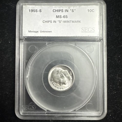 UNC Certified Roosevelt Dime 1955-S