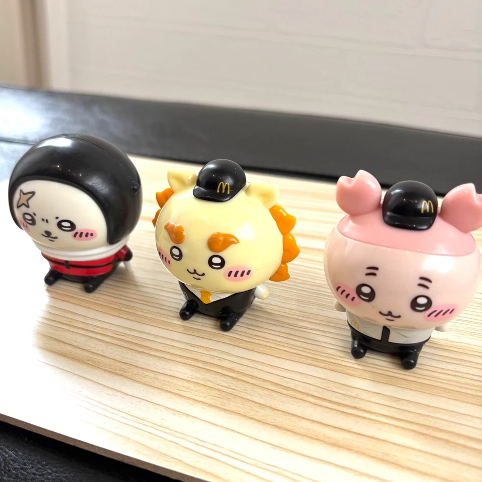 Chiikawa McDonald’s Japan Pencil Toppers 3pc Usagi Rakko Furuhonya Used - Image 3 of 4