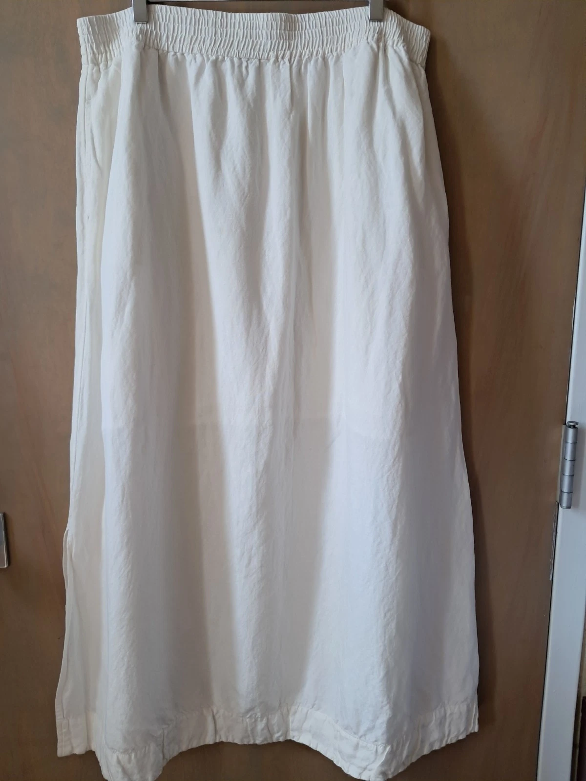 Madewell Linen Blend Maxi Skirt Long Coastal Summer White XL