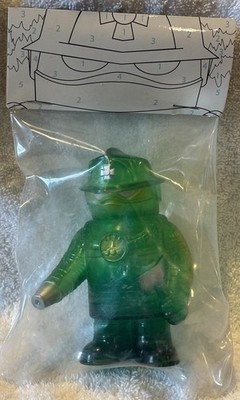 Super7 Jeremy Whiteaker FIRE ROBO Kaiju Sofubi Vinyl Monster Family GREEN in Bag