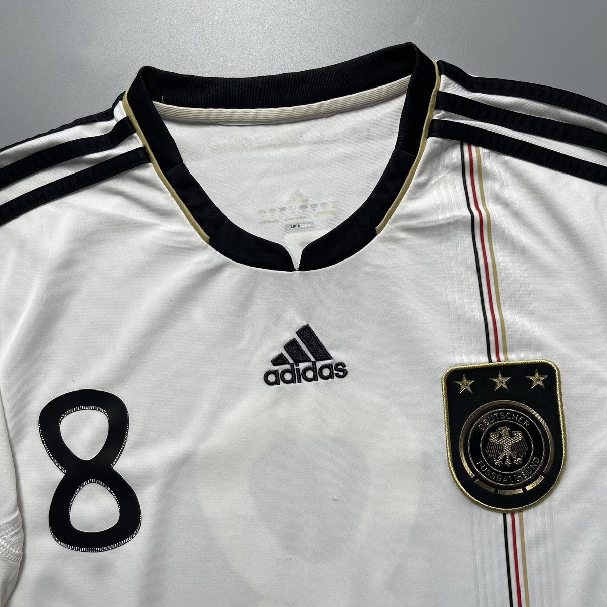 GERMANY ADIDAS 2010 WORLD CUP FOOTBALL HOME JERSEY #8 OZIL SIZE “L