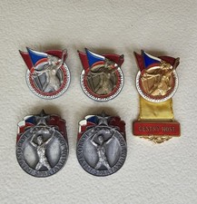 zv8 Konvolut Abzeichen Pins Sport Spartakiade Tschechoslowakei CSSR
