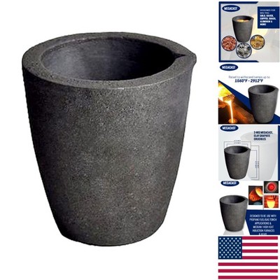 6KG Clay Graphite Crucible for Melting Gold, Silver & More - Durable & Compact