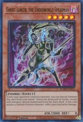Yugioh! Ghost Lancer, the Underworld Spearman - BLMR-EN023 - Ultra Rare - 1st Ed