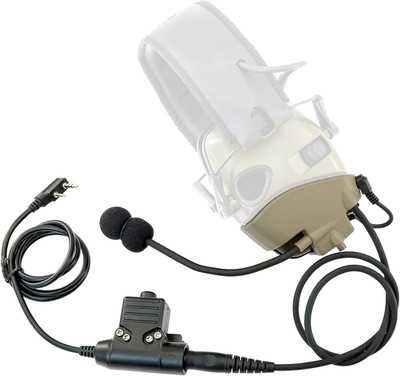 Microphone & PTT for Howard Leight Impact Sports Noise Cancelling Headphones Air