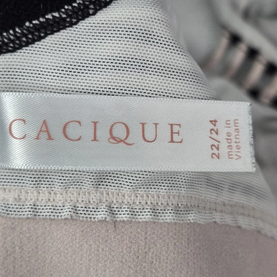 Sutiã feminino Cacique 22/24 listrado preto bralette alça de malha sem fio - Imagem 3 de 4