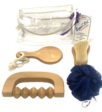 SpaCific Essentials Complexion Net, Mirror, Foot Massager  Brush