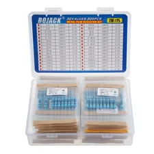 300 Pcs 30 Values Resistor Kit 1 Ohm - 1M Ohm with 1% 2W Metal Film Resistors As