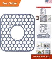 Silicone Sink Protectors for Kitchen Sink - 12" x 11" Kitchen Grid Accessory,...