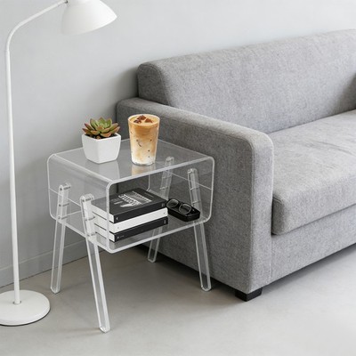 Freestanding End Table Small Side Table Storage Shelf Nightstand Max Load 15kg