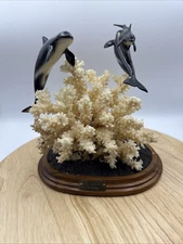 H.V. Hayes 1990 “Killer” Orca Sculpture Signed Marine Life Ocean Art 9”