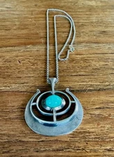 Beautiful vintage jewelry from David Andersen in silver with chain 