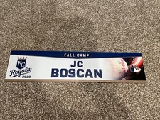 KANSAS CITY ROYALS GAME USED ? TEAM ISSUED BASEBALL NAMEPLATE FC JC BOSCAN