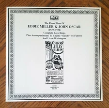 EDDIE MILLER & JOHN OSCAR  / COMPLETE RECORDINGS 1924-1934 ~ Piano Blues ~ NEW