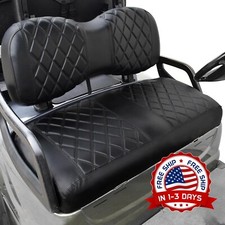 Funda de repuesto para asiento delantero de carrito de golf con costuras negras