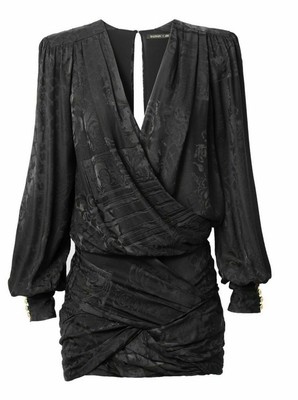 h&m black silk dress