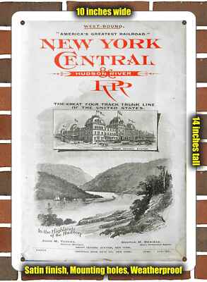 Metal Sign - 1896 New York Central- 10x14 inches