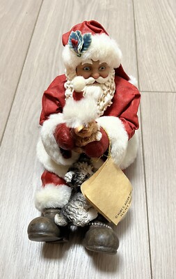 KURT S.ADLER Black SANTA W/ KITTEN & DOG Playful Kitties VTG St Nick RARE NWT