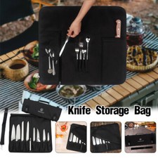 Chefs Knife Storage Bag Oxford Knives Organizer Storage Camping Tools Bag Black