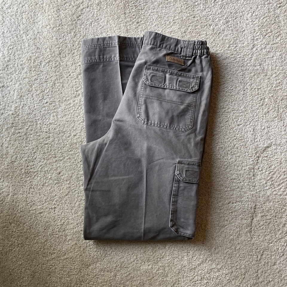 Cabelas Mens Pants 34 x 36 Brown Cargo Trail Hiker Straight Leg Outdoor