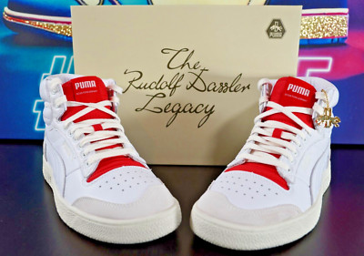Puma Ralph Sampson High-Top White / Red (2019) 374874-01 Size 10.5
