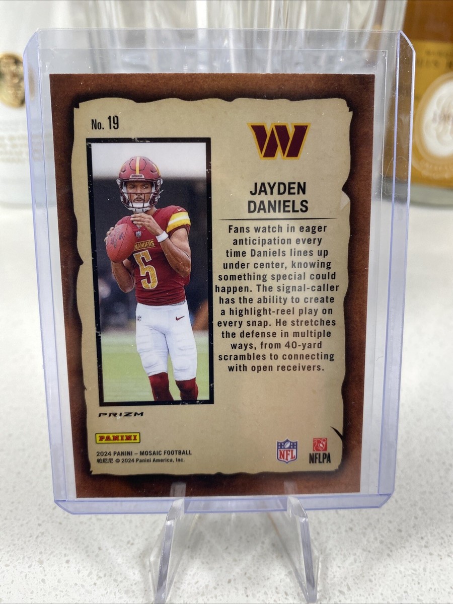 2024 Panini Mosaic Jayden Daniels Notoriety Silver Reactive #19 RC