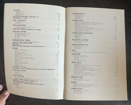1914 Cadillac Instructions Manual Care Operation Service Shop 5th edition - 第 3/9 張圖片