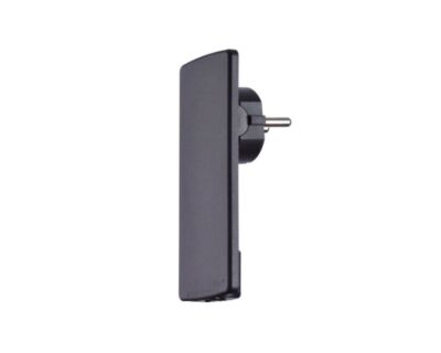 Evoline Plug Flachstecker beweglich Schukostecker schwarz Raumsparstecker flach