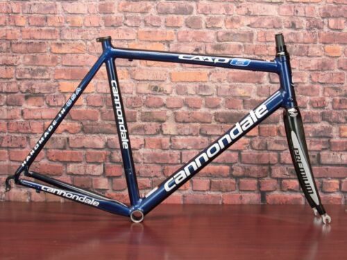 Cannondale CAAD8 Alloy Road Frameset 58cm Blue Carbon Slice Fork Made in USA