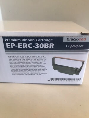 PAPER ROLL SUPPLIER (72) EPSON ERC 30 /34/38 BLACK & RED Cash Register POS PRINTER RIBBON Cartridges