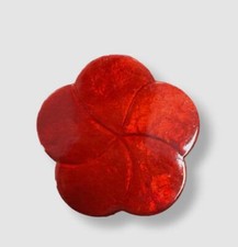 Neiman Marcus Red 4-Piece 4" Round Capiz Shell Coasters