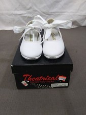 Theatricals White Girls Shoes Size 8.5 M tap Genuine Leather