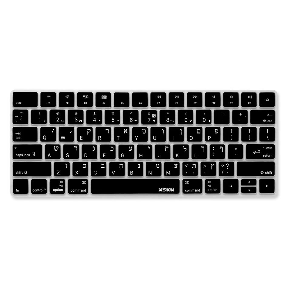 XSKN Hebrew Silicone Keyboard Cover for Apple Magic Keyboard A1644 US Layout - Image 4 of 4