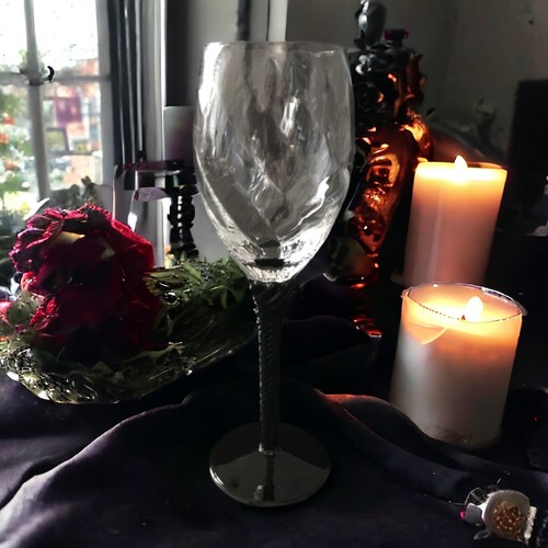 Cristal D'Arques Angelique Wine Glass Twisted Stem Amethyst Champagne Flute Vtg - Picture 10 of 15