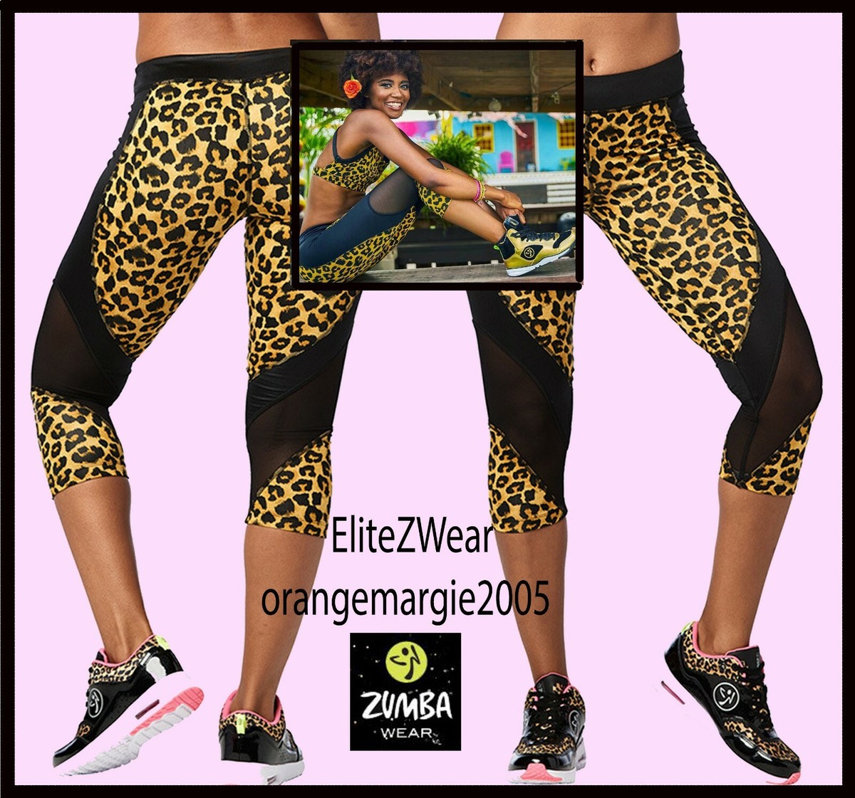 【国内即納 XS】Zumba Next Level Capri Leggings Zumba All Stars Capri Leggings - XS, S ~ Jersey Blue - New
