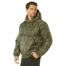 Rothco Quilted Woobie Hooded Sweatshirt - Olive Drab - Size Medium