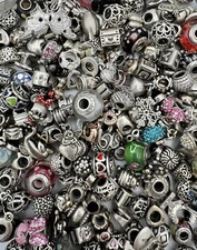 (1) Random Pandora Sterling Silver Charm/Bead 