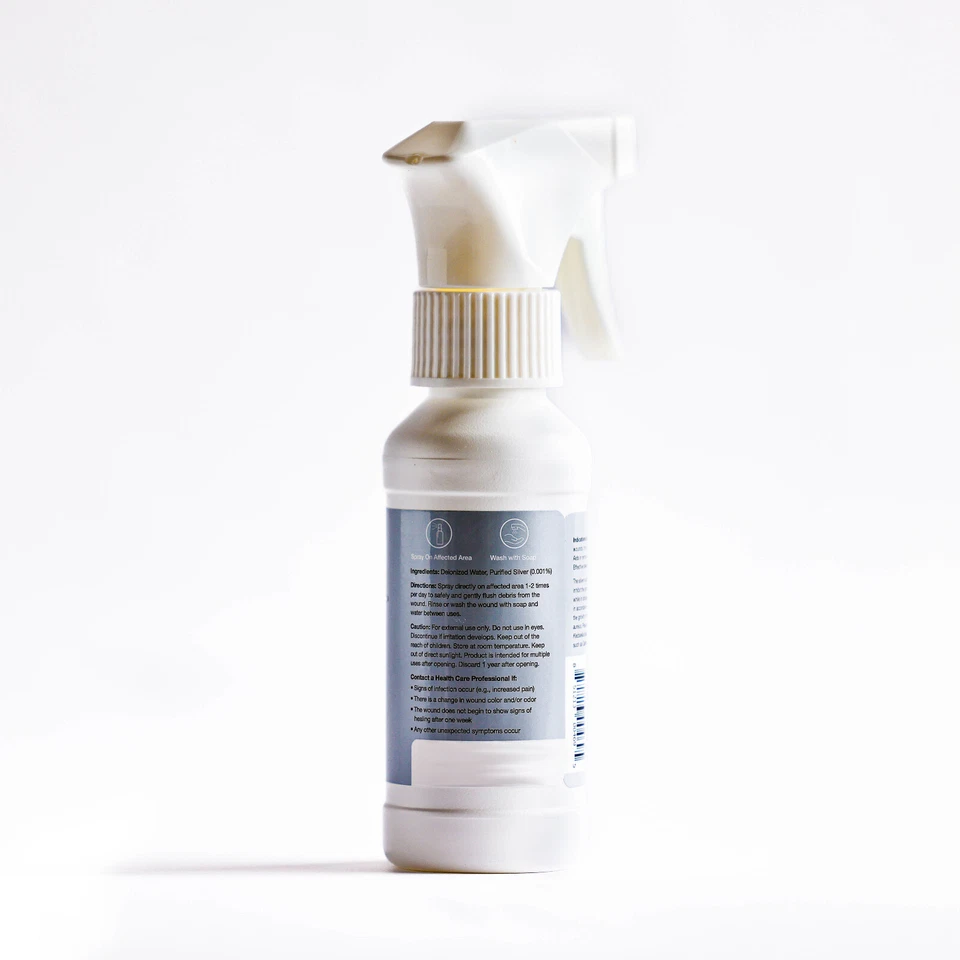 SilvrSTAT Antibakterielle Nano Silberwundwäsche, kleinere Schnitte Verbrennungen Wunden, 4 flüssige Unzen - Bild 3 von 4