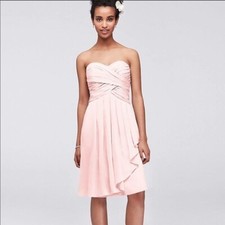 David s bridal petal strapless bridesmaid dress 2