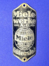 Original Fahrrad- Emblem- Steuerkopfschild | MIELE - Gütersloh Oldtimer Schild