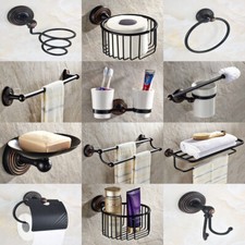 Black Oil Rubbed Brass Bathroom Accessories Set Bath Hardware Towel Bar fset020