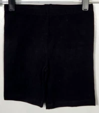 Danskin Dance Girls Size I (6x-7) Black Bike Shorts Pull On Elastic Waist