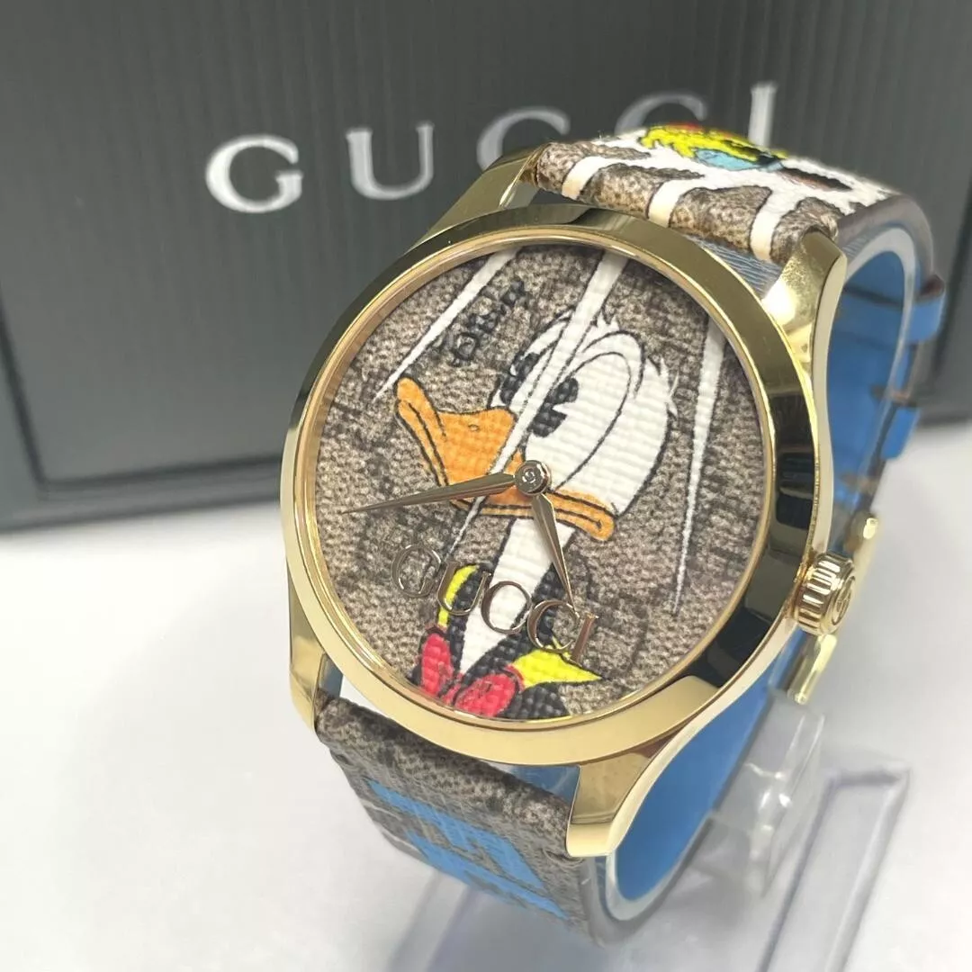 [Occasion] Montre à quartz GUCCI G Timeless 126.4 Disney collaboration Donald Duck Occasion