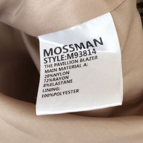 MOSSMAN Blazer Jacket Size 38 AU 16/US 12 The Pavillion Tweed Plaid Brown Black - Picture 12 of 12
