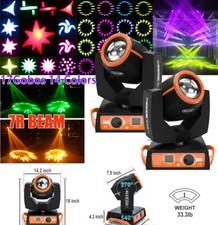 2PCS 7R 230W Zoom Moving Head Beam Sharpy Light 16 8 Prism Strobe DMX16Ch Stage