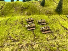 Flames of War German Schwimmwagen lot x4 Painted FOW Battlegroup 15mm