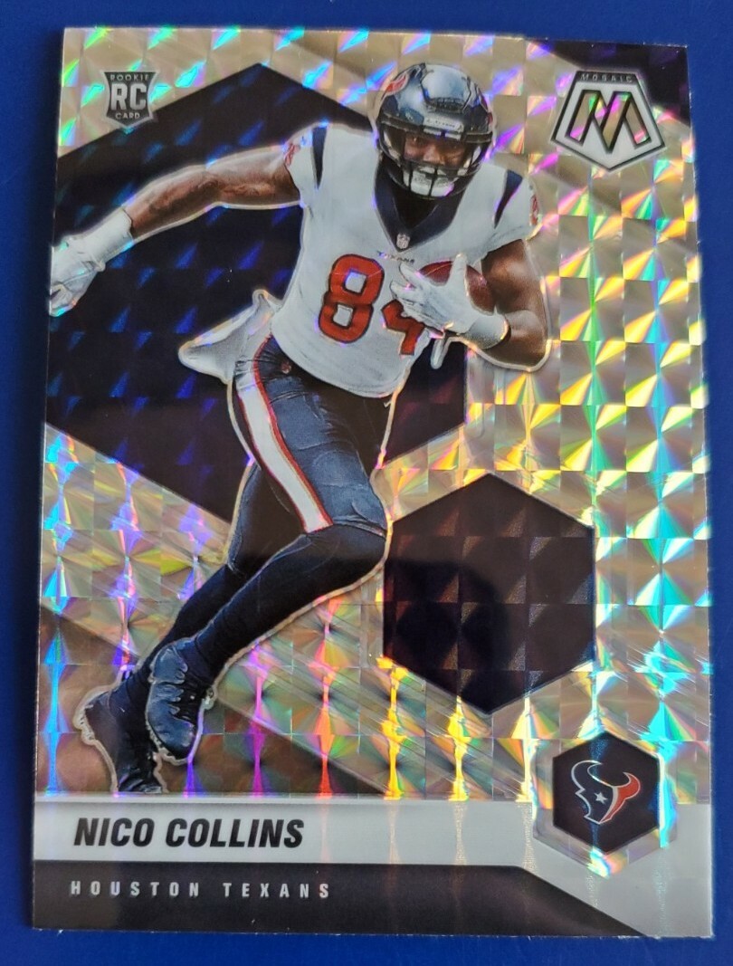 2021 Panini Mosaic Nico Collins Houston Texans Silver Mosaic Prizm #330 RC