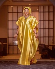 Middle East African Plus Size Kaftan Women's Robe Party Evening Dresses Dashiki